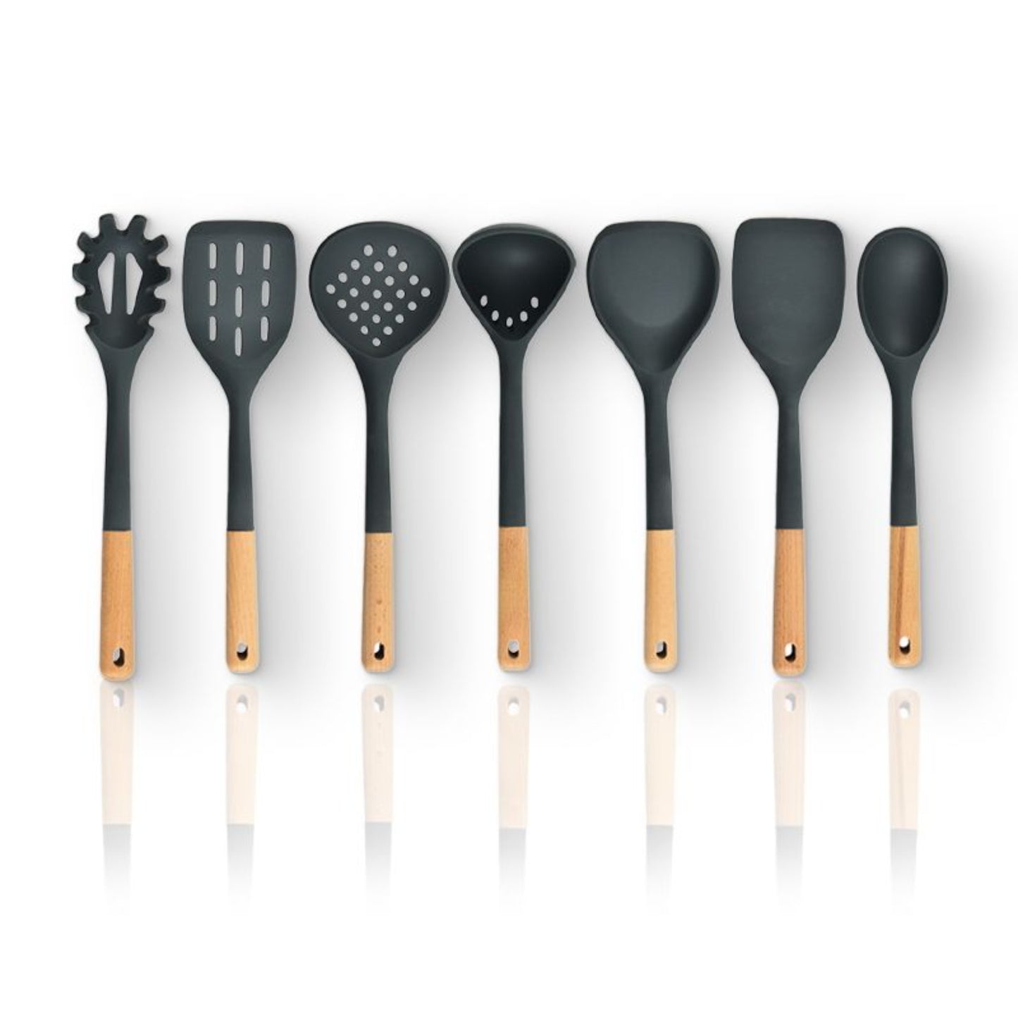 NoirCraft LuxeGrip Silicone Utensil Set