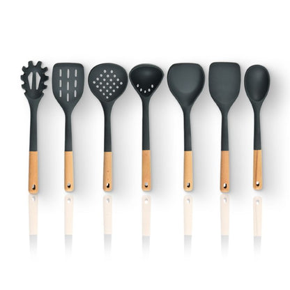 NoirCraft LuxeGrip Silicone Utensil Set